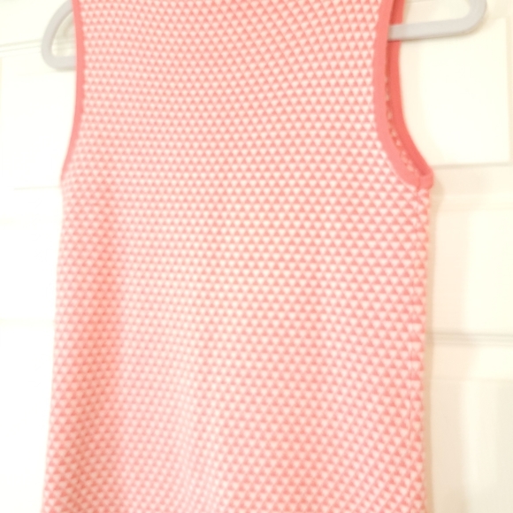 Grifflin Paris Womens Pink/Cream Sleeveless Mock Neck Sweater Size Medium - Picture 5 of 5